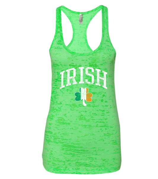 Irish Tri Color Shamrock Tank