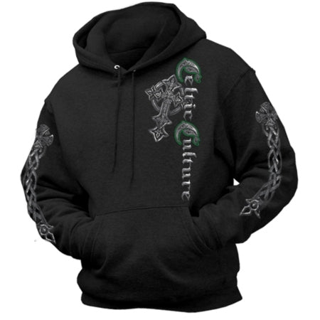 Celtic Culture Hoodie with Silver Foil