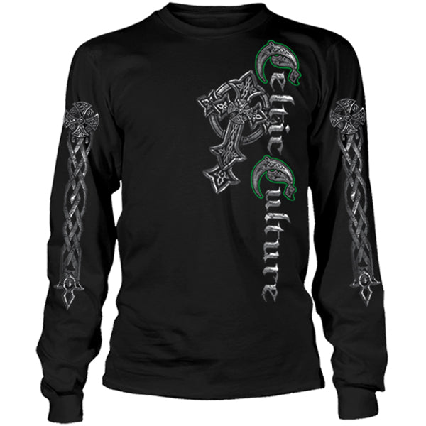 Celtic Culture Long Sleeve with Silver Foil T-Shirt