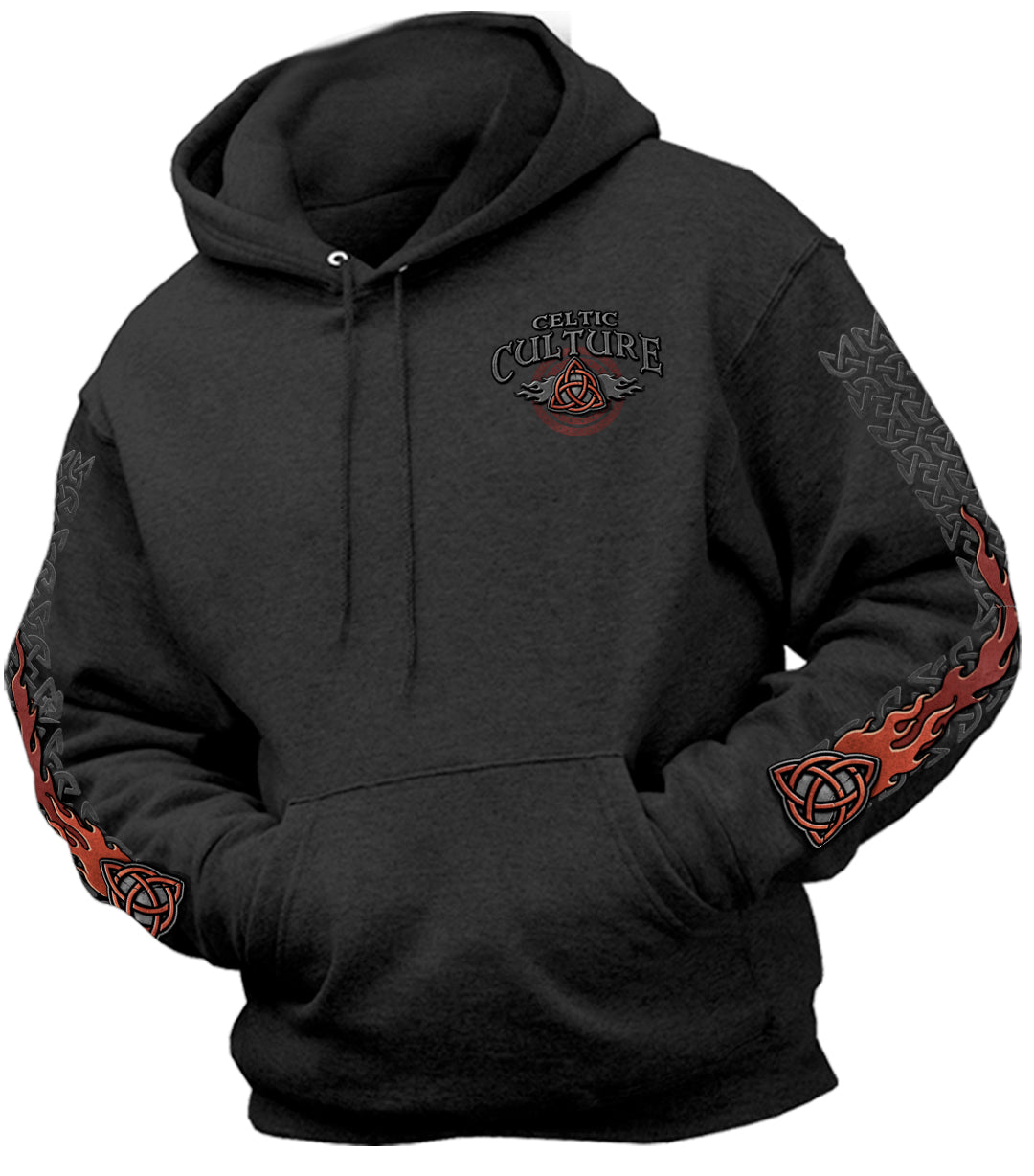 Celtic Culture Dragon with red foil Hoodie